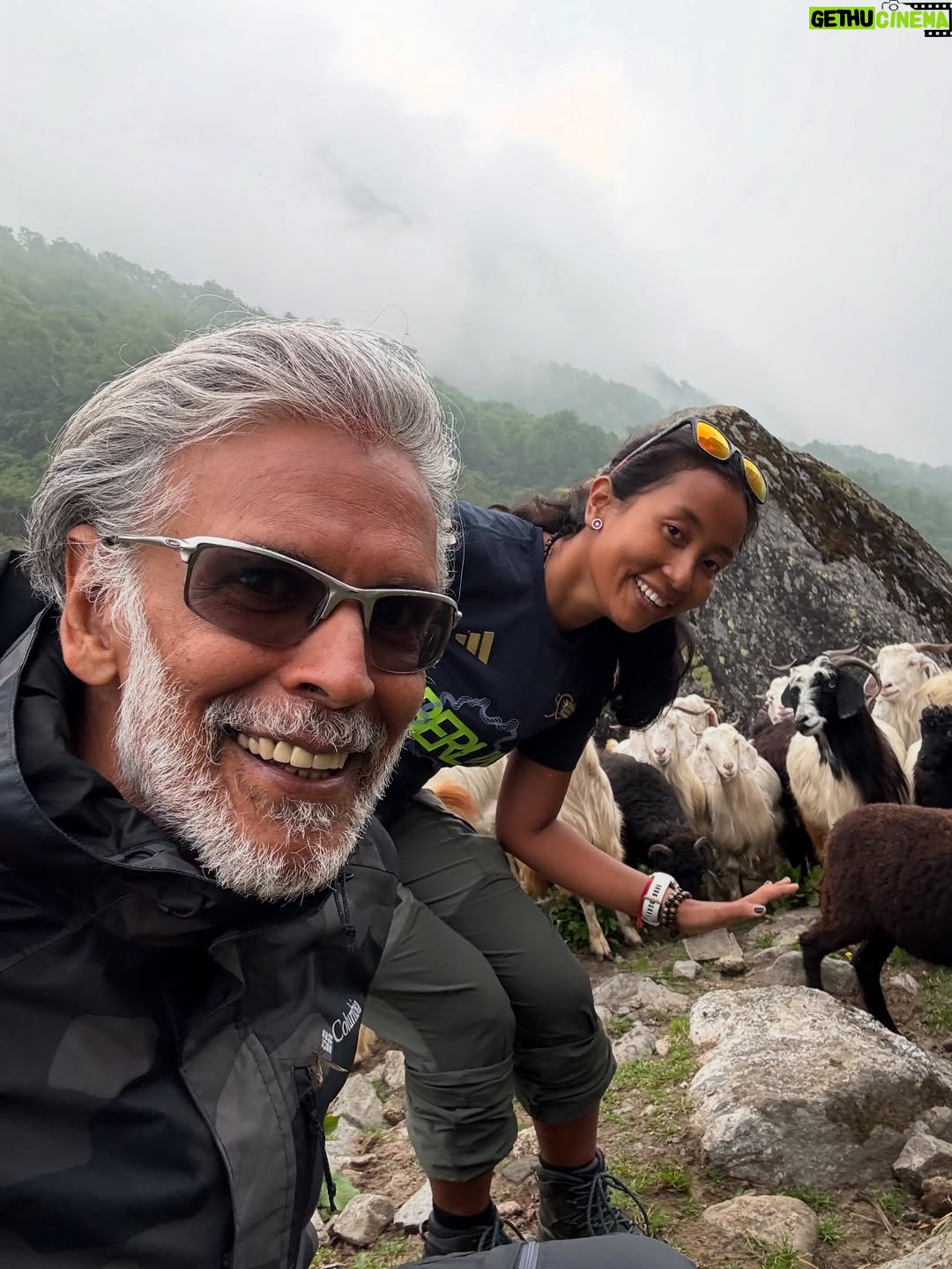 Ankita Konwar - 207.7K Likes - Trekked to Kedarnath from Chaumasi through Kham Bugyal over the 14000ft Hathni Col, what a beautiful journey 😀 
It was around 30kms to Kedarnath and we took 2 days to complete it!
The second day took us around 17 hrs through a steep climb and crossing ice and snow but the excitement of seeing Kedarnath temple at 1am in the morning took away all our tiredness !! Jai Shree Kedar ! Jai BholeNath ! Har Har Mahadev !!!!!!!!