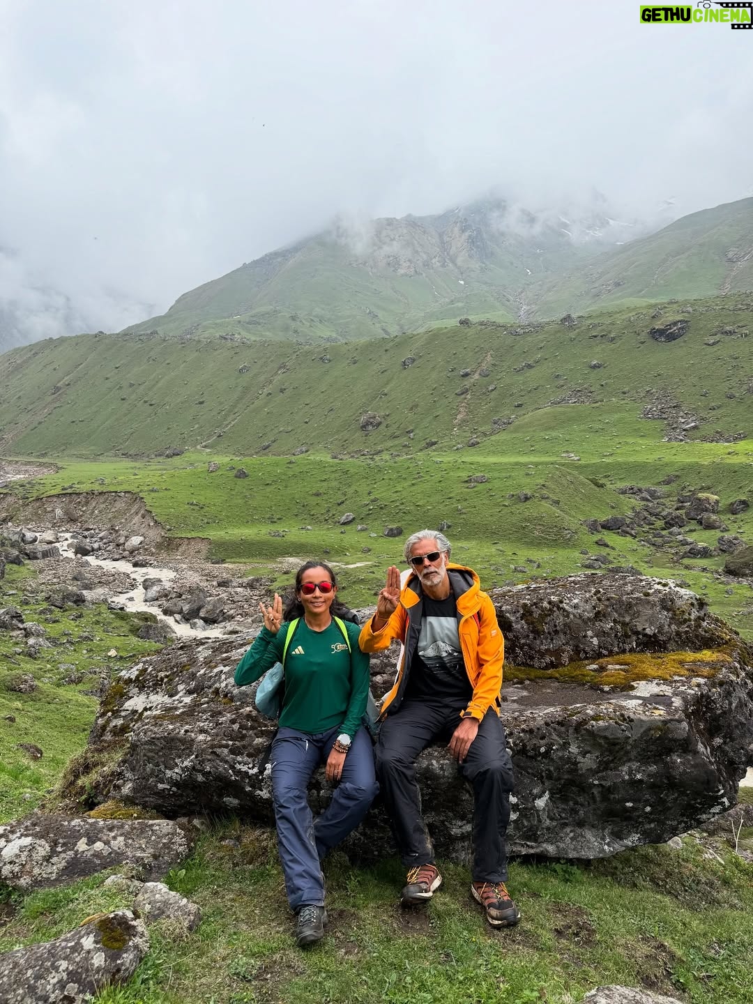 Ankita Konwar - 207.7K Likes - Trekked to Kedarnath from Chaumasi through Kham Bugyal over the 14000ft Hathni Col, what a beautiful journey 😀 
It was around 30kms to Kedarnath and we took 2 days to complete it!
The second day took us around 17 hrs through a steep climb and crossing ice and snow but the excitement of seeing Kedarnath temple at 1am in the morning took away all our tiredness !! Jai Shree Kedar ! Jai BholeNath ! Har Har Mahadev !!!!!!!!