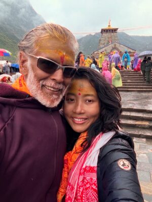 Ankita Konwar Instagram - Trekked to Kedarnath from Chaumasi through Kham Bugyal over the 14000ft Hathni Col, what a beautiful journey 😀 
It was around 30kms to Kedarnath and we took 2 days to complete it!
The second day took us around 17 hrs through a steep climb and crossing ice and snow but the excitement of seeing Kedarnath temple at 1am in the morning took away all our tiredness !! Jai Shree Kedar ! Jai BholeNath ! Har Har Mahadev !!!!!!!!
