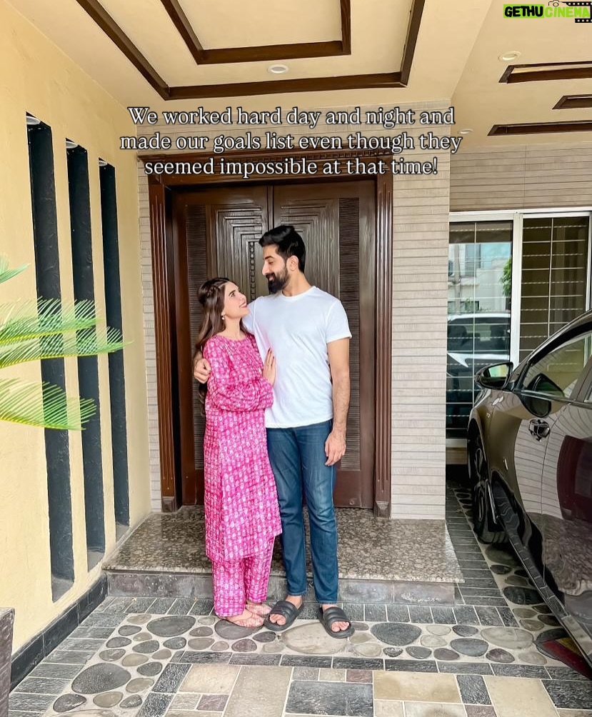 Arooba Batool - 73.1K Likes - Ten years ago this was just a dream on paper… today it’s reality♥️

Standing with the love of my life, in front of the house we built together, with the cars we once only prayed for. This is proof that when you marry for love, not money, you don’t just share a life — you build one. Grow together, hustle together, pray together… and one day you’ll look back and realize you manifested it all.

It’s not about what you start with, it’s about what you create hand in hand, through late nights, prayers, failures, comebacks, and relentless effort.

Choose love. Choose partnership. Choose growth.
Because when two hearts share the same vision, success has no limits♥️

#couplegoals #couple #powercouple #loveandhustle #buildtogether #growtogether #relationships #marriedcouples #goals #igdaily
