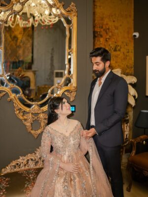Arooba Batool Instagram - Desi cinderella with her prince @iismohad 🤴👸
Dress : @tabya_official
Makeup : @themakeupstudiobysehrish
#couplegoals #marriedcouple #shadi #weddinglook #wedding #valima #explore #exploremoreً #inlove #husbandandwife #lifepartner #igdaily