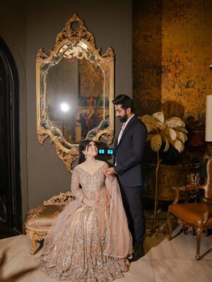 Arooba Batool Instagram - Desi cinderella with her prince @iismohad 🤴👸
Dress : @tabya_official
Makeup : @themakeupstudiobysehrish
#couplegoals #marriedcouple #shadi #weddinglook #wedding #valima #explore #exploremoreً #inlove #husbandandwife #lifepartner #igdaily