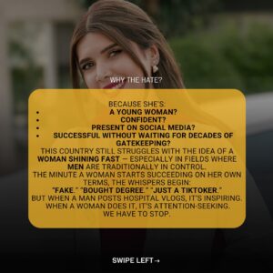 Arooba Batool Instagram - @draroobabatool Dr. Arooba Batool — A Qualified Doctor, Unfairly Targeted. Let’s Talk About It.
In Pakistan, when a woman climbs the ladder of success quickly — especially in a male-dominated field — the first instinct for many isn’t celebration…
It’s suspicion, doubt, and hate.
We’ve seen this pattern over and over.
And now we’re seeing it again with Dr. Arooba Batool — a young doctor making waves in medicine and aesthetics, but being constantly labeled as “just an influencer” or “fake surgeon.”
Let’s pause, and look at the facts.
#DrAroobaBatool #SupportWomenDoctors #PMDCVerified #GMCRegistered #ABHRS #MBBSMatters #MedicalMisconceptions #StopMisogyny #QualifiedNotFake #RespectTheDegree