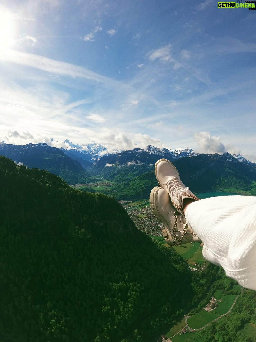 Ashi Khanna - 60.8K Likes - Interlaken has always been one of my most favourite places to visit in Switzerland- from the scenic views to the craziest adventures, it’s got it all! 🩵🥹 Paragliding in Swiss- check! @interlaken 🇨🇭 @myswitzerlandin #TravelWithAk #Hosted #Switzerland #Interlaken