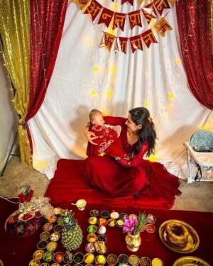 Asmi Bhandari Instagram - A beautiful and memorable event [Weaning Ceremony] of Baby Aayana
