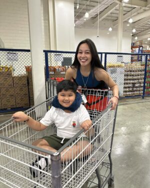 Ava Mendez Instagram - my little snuggle monster 😅🫶🏼👩🏻👦🏻