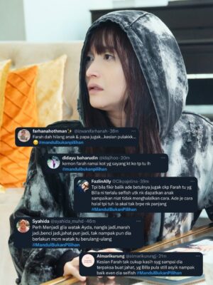 Ayda Jebat Instagram - Bila waktu.. bisa aku ulang.. 🥹
Banyak lagi perasaan yang nak diluahkan, banyak lagi adegan yang nak dipersembahkan, banyak lagi dan lagi.. minggu depan. Aaa nangis la camni.. 😭
#MandulBukanPilihan #FarahSayangTokMa