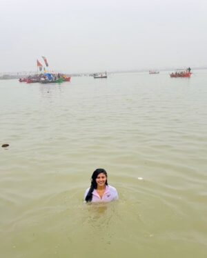 Ayra Bansal Instagram - A once-in-a-lifetime experience! Immersing myself in the spiritual splendor of Mahakumbh Mela in Prayagraj. The Maha Kumbh is a form of Poorna Kumbh which is held once in 144 years. Words fall short to describe the feeling of taking a holy dip at the Triveni Sangam during the Mahakumbh . Standing at the confluence of the Ganga, Yamuna, and Saraswati, I felt an indescribable sense of peace and gratitude, as if the sacred waters were washing away not just physical impurities but every worry and burden within.
This is more than a tradition; it’s a spiritual awakening, a moment where you connect with the divine and with yourself. I could feel the energy of countless devotees all united by faith and hope, which made the experience even more powerful.
I am so grateful to be a part of this incredible journey, surrounded by the beauty of our culture and spirituality. This snan has left me feeling rejuvenated, humbled, and more connected to my roots than ever before.
#MahakumbhJourney #TriveniSangam #HolySnan
#FaithAndDevotion #SacredWaters #SpiritualVibes
#JourneyToDivinity #SoulCleansing
#KumbhMela #Prayagraj #SpiritualAwakening#MahakumbhMela#GangesRiver#SpiritualJourney#KumbhMela #SpiritualGrowth#MahakumbhMela #Prayagraj #FestivalVibes #ayrabansal #newpost #prayagraj2025