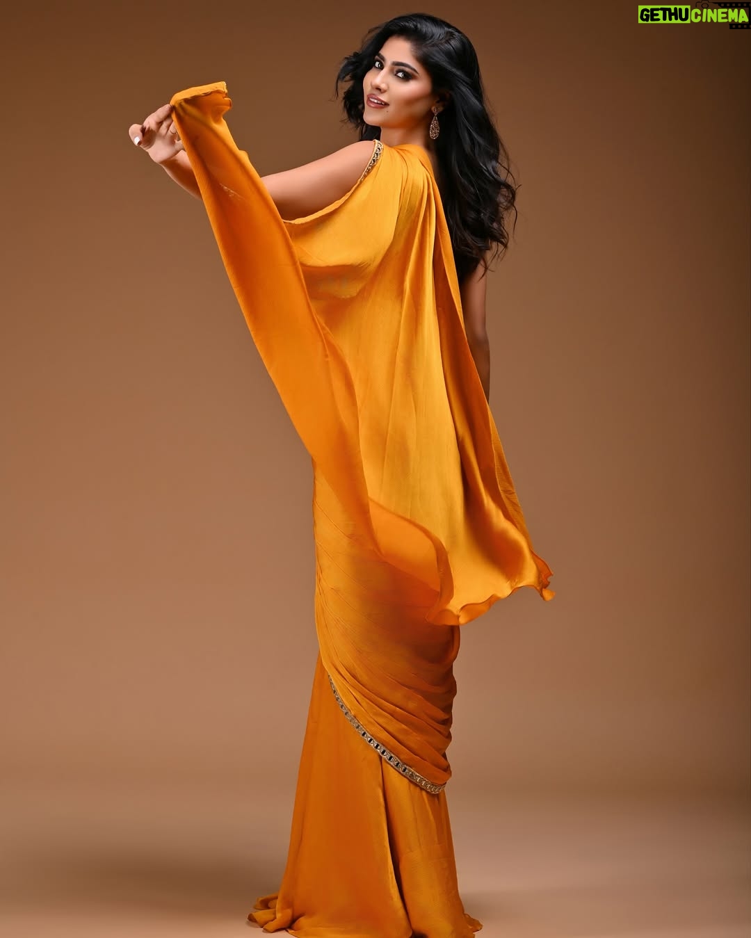 Ayra Bansal - 74.7K Likes - “Grace wrapped in six yards of elegance ✨ 
Photography; @mannitmani 
Makeup & hair; @makeupby_nistha 
Styled by ; @ayra_star123 
#SareeNotSorry #TimelessTradition #ayrabansal #instagood