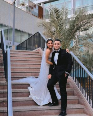 Badria Tolba Instagram - Beautiful day ahead!🤍
Congratulations to our beautiful couple 🕊️
Salma & Mohamed 😍
Full coverage on our #highlights Story ✨
—————————————————
Media Coverage: @tajweddings.eg
Wedding planner: @ahmedyassinweddingplanner
Photographer: @bassam_esa__photography
Videographer: @4kmediaservices
Makeup: @zeinaelnaggar
Hair: @shadilahoud
Dress: @mohamedismaelcouture
Cakes: @cake_up_egypt
Room Decoration: @ballonella9
Robes: @qamaragency.eg
Bouquet: @ayakhamis_bridal_bouquet
Dj: @dj.amedeo
Fire: @ahmedessamfire
Hotel: @thenileritzcarlton
—————————————————