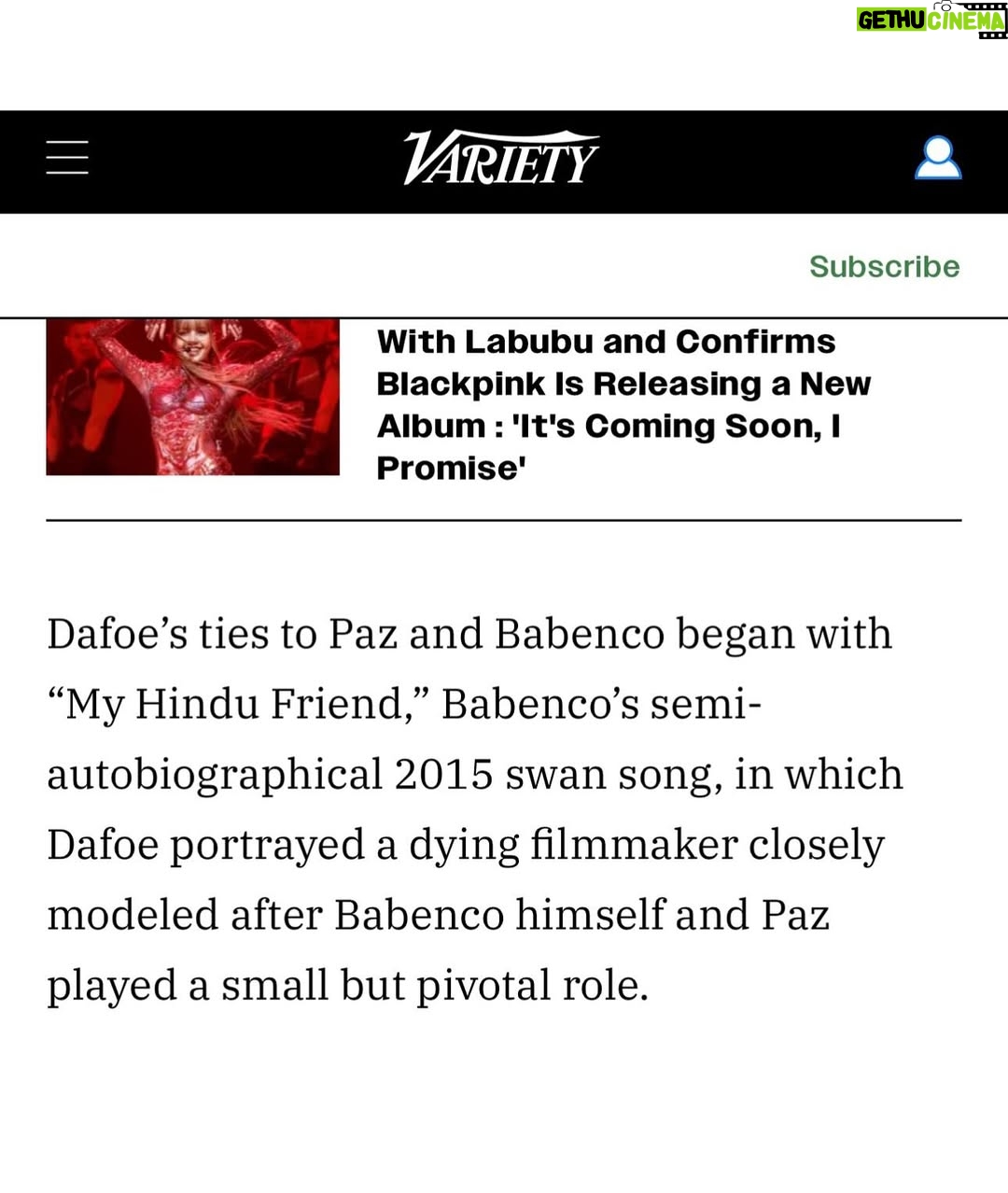 Barbara Paz - 4.1K Likes - @variety 

como diria Guimaraes Rosa .Eu estou só. O gato está só. As árvores estão sós. Mas não o só da solidão: o só da solistência.”

 I am alone. The cat is alone. The trees are alone. But not the loneliness of solitude - the loneliness of solexistence.

@conspiracaofilmes em coprodução de @infinityhill_  Junto com minhas maravilhosas produtoras  @renatabra  @julianacapelini e se @axelkuschevatzk  da nossa roterista @miacamargo  e nosso argumento @vicviscomendonca e tantos parceiros como  @sergiomagraner @danielamazzilli  @cacagoulart_ @@____paulalima @anna4m_ @primeiroplanocom nessa longa jornada noite adentro  Nosso CUDDLE nasce para abraçar a todos. Como um reflexo do nosso mundo contemporâneo - Num lugar onde as pessoas estão cada vez mais solitárias. O afeto se transformou em fibras óticas. Ame através de conexões Wi-Fi. Porém, o efeito fenomenológico é que as pessoas ficam extremamente carentes de carinho, de um simples abraço.In “Cuddle,” Dafoe plays Dante, a professional cuddler who offers platonic comfort to strangers craving connection. His clients range from the overwhelmed to the emotionally fragile, people searching for human touch in a world where affection has become rare and transactional. Behind his calm exterior, Dante struggles with a painkiller habit and a lonely existence, softened only by the quiet company of his dog. But when a surprising encounter disrupts his routine, it opens the door to a fragile and unexpected kind of intimacy.
