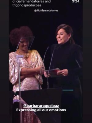 Barbara Paz Instagram - PRÊMIO GRANDE OTELO DO CINEMA BRASILEIRO! que noite histórica !
Parabéns a todos indicados , premiados reverenciados!  Parabéns ACADEMIA BRASILEIRA DE CINEMA @academia_brasileira_de_cinema  @renata_magalhaes  @paulomendonca @jefersondebr  @ariadnemazzetti @allandeberton @fillardis @dudabrack @canalbrasil @globoplay  @globofilmes @simonezuccolotto  @batman_zavareze @palavra.assessoria  e todos envolvidos que fizeram essa linda noite acontecer ! . 

como diria Orson Welles 
O cinema é o fluxo constante do sonho !