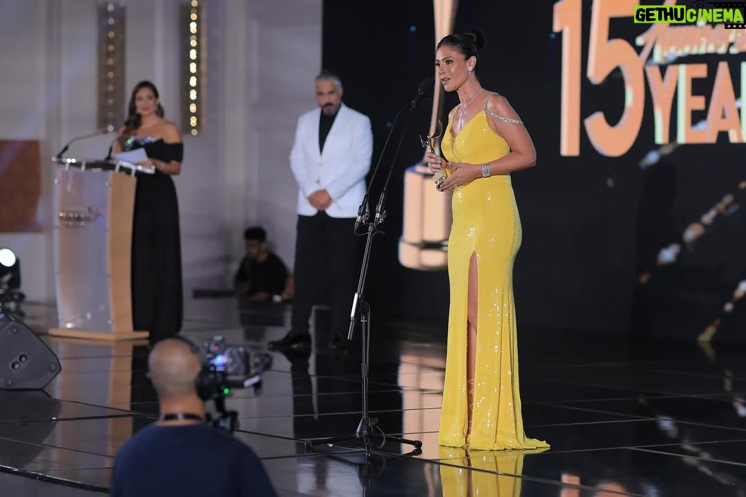Basma Hassan - 4.6K Likes - شكرا @arabsatfestival  على التكريم..
وشكرا جدا التيم الرائع اللي من غيره مكنتش هظهر بالشكل ده 💛💛💛
@saeedramzi  my one and only
@weavinggrace  for the lovely dress 
@houseofglamourjewellery  for the perfect diamonds
@mai_elbahey  for the flawless makeup
@alfredandmina  for the beautiful hair 
@hoda_elhmamay  عشان دايما معايا، في الحلوة والمرة