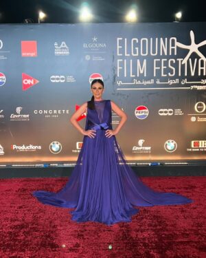 Basma Hassan Instagram - It was an extreme pleasure hosting the opening ceremony of the 7th edition of @elgounafilmfestivalofficial .. not only was it a throw back to my presenting days, but also it was done for a festival that is very dear to me..
Thank you @saeedramzi for styling this classy look 💜
Thanks to
Dress @eli.thelabel
Jewlery @glamour.jewellery
Hair @alsagheersalons
Makeup @maiarahmedd_
Photo credits @norayoussef_photography