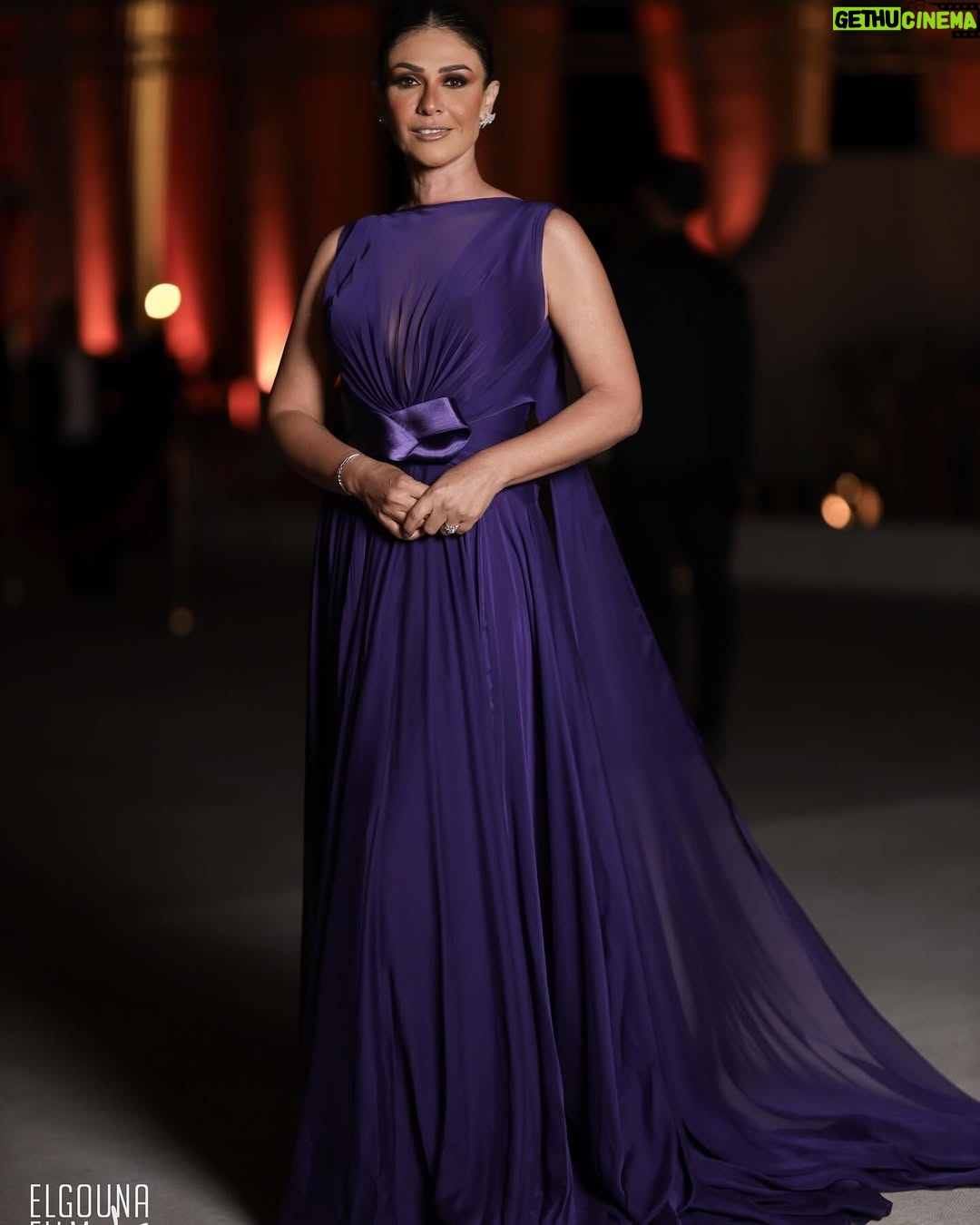 Basma Hassan - 4.6K Likes - It was an extreme pleasure hosting the opening ceremony of the 7th edition of @elgounafilmfestivalofficial .. not only was it a throw back to my presenting days, but also it was done for a festival that is very dear to me..
Thank you @saeedramzi  for styling this classy look 💜
Thanks to
Dress @eli.thelabel 
Jewlery @glamour.jewellery 
Hair @alsagheersalons 
Makeup @maiarahmedd_ 
Photo credits @norayoussef_photography