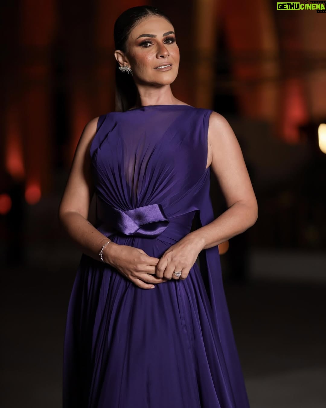 Basma Hassan - 4.6K Likes - It was an extreme pleasure hosting the opening ceremony of the 7th edition of @elgounafilmfestivalofficial .. not only was it a throw back to my presenting days, but also it was done for a festival that is very dear to me..
Thank you @saeedramzi  for styling this classy look 💜
Thanks to
Dress @eli.thelabel 
Jewlery @glamour.jewellery 
Hair @alsagheersalons 
Makeup @maiarahmedd_ 
Photo credits @norayoussef_photography