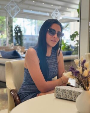 Batoul Arafa Instagram - 💙🤍❤️ 
📸 @dinafouad.official 
#batoul_arafa #بتول_عرفة 
#summer #summervibes☀️ #cannes