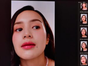 Beby Tsabina Instagram - Dolled up by @naomilane_makeup magic <3 Wish i could wake up looking like this @barenbliss_id 🥹🦢