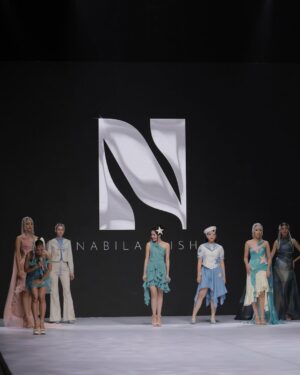 Beby Tsabina Instagram - Kemarin di Indonesian Fashion Aesthetic for @nabilamisha_fashion super talented! Congratulations 🩵🐚