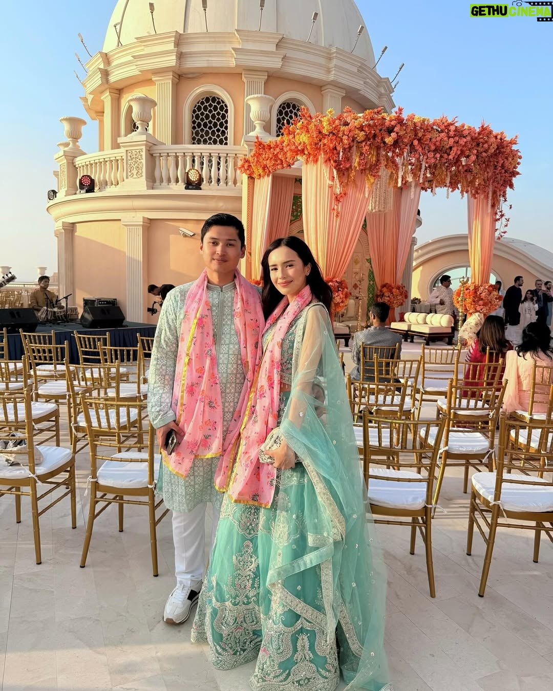 Beby Tsabina - 295.3K Likes - So happy for these two lovebirds. Congratulations you two! @karunadv @sarv.amidi 🩵🩵