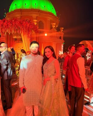 Beby Tsabina Instagram - So happy for these two lovebirds. Congratulations you two! @karunadv @sarv.amidi 🩵🩵