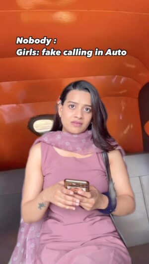 Bhagyashree Sonvane Instagram - Apni safety, apna jugaad🙌🏻 

⚠️ Safety tip (Especially for solo girls!)
Along with fake calls 
👉 Always share your ride details with 2-3 close people
📍Family or trusted friends.
Because drama alag baat hai, aur safety alag. Stay smart💪

#reelitfeelit #contentcreator #randomhumor #foryoypage #explorepage✨ #viralreels #reelsinstagram #realty #reels #auto #cab #sefty