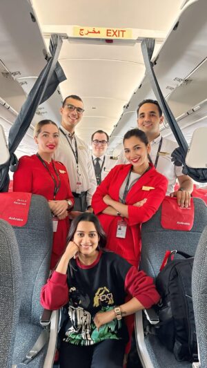 Bhagyashree Sonvane Instagram - Booked a ticket with Air Arabia, and a one-way trip to self-discovery😍♥️
.
.
 @airarabiagroup @visitabudhabi
.
.
.
#inabudhabi#NonstopadventuresAUH #wherenext #airarabia #skycafe #solotravels