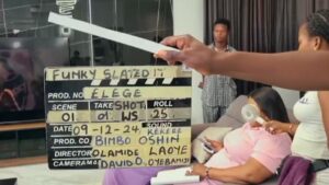 Bimbo Oshin Instagram - It's about to come out like a bombshell ELEGE Coming to BIMBO OSHIN STUDIOS on 25th of April Via YouTube channel.......
Produced by @bimbooshin
Direction of @penpower01
Cc:
@bimbooshin
@ayoadesanya
@therealfemiadekanye
@richardoshin
@kiitanbukola
@eyinjuu_
@marygold_td