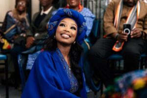 Bontle Modiselle Instagram - A front row seat to a lifetime of happiness. @candicemodiselle & @mr_sech are The Sellos💍❤️

“He who finds a wife, finds a good thing and obtains favour from the LORD.” 

We finally have a brother 🥹, my mom another son, and my younger sister has a husband. God is so good ❤️✨
📸: @ashton_bpt 
💄: @makolemade 
👗: @tol_thema