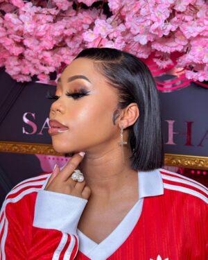 Bontle Modiselle Instagram - We’re Glowing…with a look to match! ✨🌸 

Thank you @sarhaphairline for your special touch 😍