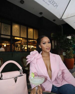 Buhle Samuels Instagram - Rosey🍸 @FashionNova
🔍 Flower Power Blazer