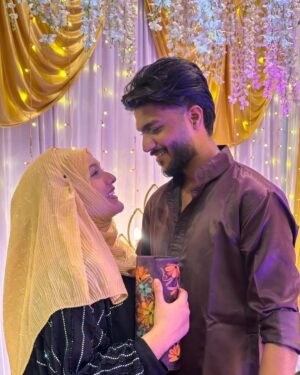 Bushhh Khan Instagram - Together is the best place to be. 🌸 
.
.
.
#ibbush #love #couple