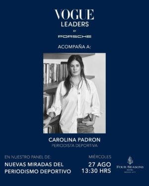Carolina Padrón Instagram - Estaré conversando con @voguelatam sobre las nuevas miradas del periodismo deportivo el miércoles 27 de agosto. Los veo pronto! Les dejo el link en mis historias