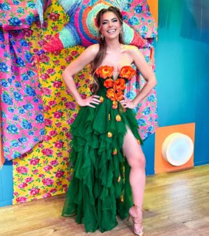 Cecilia Galliano Instagram - Que gran fiesta hoy y que gran vestido de @israel_garrido_moda una noche preciosa ❤️💃❤️💃 siempre @vix @decorarteaccesorios