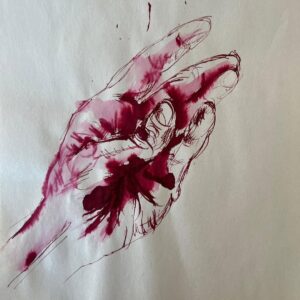 Charlotte Gainsbourg Instagram - bloody hands