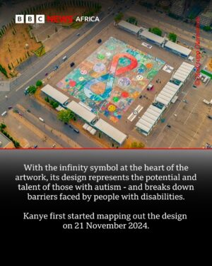 Chioma Akpota Instagram - "Your story has made history, and Nigeria is proud of you", said Nigerian President Bola Tinubu.
On 2 April 2025, World Autism Day, 15-year-old autistic artist Kanyeyachukwu Tagbo-Okeke, known fondly as Kanye, was officially presented with the Guinness World Record (GWR) for his 12,303 sqm giant art canvas called Impossibility is a Myth.
The artwork was unveiled in Eagle Square, Abuja, Nigeria.
“Autism is not a tragedy - ignorance is. Every child deserves love, attention and patience to strive”, said his parents.
With the infinity symbol at the heart of the artwork, the art canvas design represents the boundless potential and talent of those with autism - and breaks down the barriers faced by people with disabilities.
📷 Cover video: Aerial footage of Kanye’s giant art canvas| ©Kanyeyachukwu
#WorldAutismDay #KanyeCan #ImpossibilityIsAMyth #BreakingBarriers @kanye_tagbo @kanye.autismsociety @kanye_tagbo_artspace @chiomakpotha