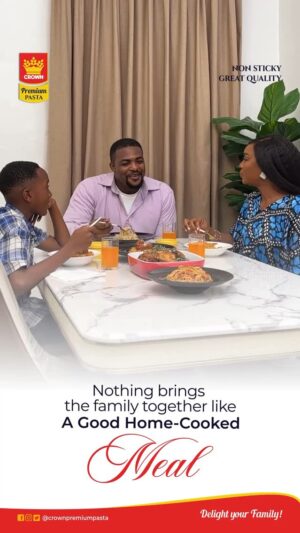 Chioma Akpota Instagram - Nothing brings the family together like a warm, home-cooked meal made with love.
From laughter at the table to stories shared over delicious bites, these moments are priceless.
What’s your most profound family dinner memory? Share with us!
#CrownPremiumPasta #Pasta #PremiumPasta #spaghetti #adventure #familytime