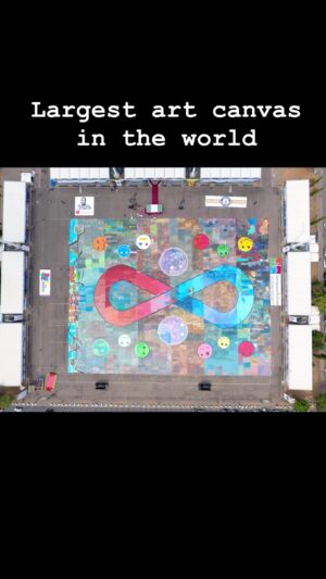 Chioma Akpota Instagram - Largest art on canvas achieved by a 15 year old autistic boy .