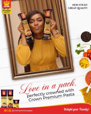 Chioma Akpota Instagram - Loved sealed in a pack Because nothing says “I love you” like a hearty, home-cooked meal.�
So, how are you showing love today?
#CrownPremiumPasta #Pasta #PremiumPasta #spaghetti #adventure #familytime