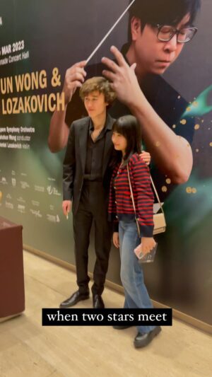 Chloe Chua Instagram - When @violinistchloechua met @daniellozakovich.
Fact: Both of them are esteemed alumnus from the @menuhincompetition!