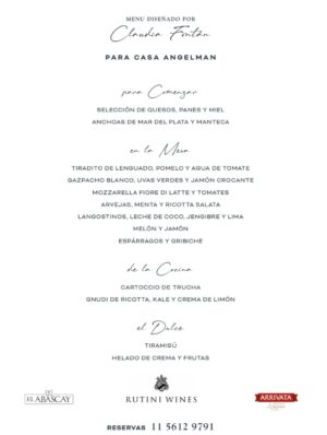 Claudia Fontán Instagram - Sabado 20 de septiembre .
20 hs .
La casa se viste de fiesta!

Cocina abierta,
Mesas compartidas para charlar, conocernos y disfrutar entre copas y sabores .
Despedimos el invierno  y le damos la bienvenida a la primavera !

Nos acompañan @arrivataquesos @elabascaybrandsen @rutiniwines 

Reservas 1156129791
Info en bio @casaangelman 
Los esperamos !!!