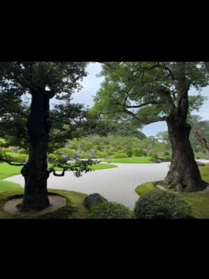 Claudia Lizaldi Instagram - Japón 🇯🇵 es un lugar sagrado detrás del otro porque ese amor que le dan a la naturaleza, ese respeto vibra en cada hoja, en el aire, en cada movimiento, se siente una energía que llena el alma sutil y absolutamente, visitamos el Castillo de madera en Matsua y al bajar el regalo de ver a estos hombres y mujeres representando Samurais fue único, eso según la guía sucede raras veces, la comida, el Museo ADACHI, sus obras y jardines, este jardín ha sido nombrado por 22 años como el más bello de Japón, y para cerrar navegar el canal en Sakaiminato en bote ¡un día más acá que es perfecto! vivir esto con los niños y Mary es un regalo sin par, ❤️✨, agradecida y feliz.