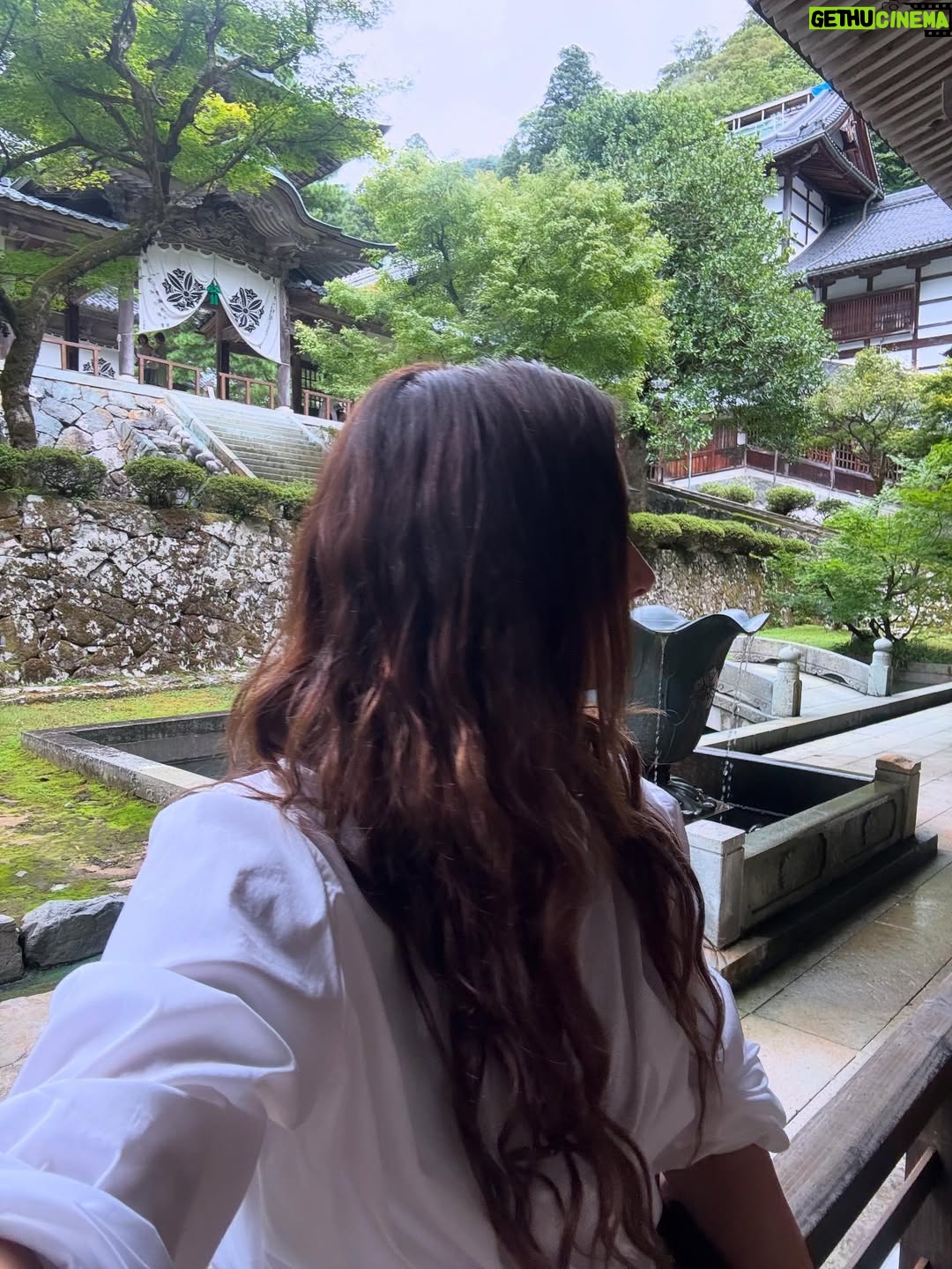 Claudia Lizaldi - 2.8K Likes - Una mañana conmigo y para mi, el silencio y los sonidos de la naturaleza en Japón son sanadores, tuve la fortuna de sentarme a meditar en este templo y fue absolutamente restaurador Eiheiji  sigue activo, los monjes pasan en sus labores a tu lado y me parece por demás generoso el hecho de que se pueda visitar y sentir su energía, también en Ichijodani Asakura que son ruinas recuperadas para su visita significó toda una experiencia, ahí vivían Samurais y poder entrar y ver cómo habitaban el espacio es fantástico, qué gran viaje es Japón… ❤️✨