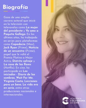 Cristina Umaña Instagram - 🎉 ¡Cristina Umaña (@lacrispetica), NUEVA PRESIDENTA de la Academia Colombiana de Cine! 🎉
🎥 La actriz, con una trayectoria impecable en televisión, cine, plataformas digitales y teatro, asume este nuevo rol al frente de la nueva junta directiva de la Academia.
“La presencia de lo femenino en la forma de hacer cine es una muestra de la transformación que se da al interior de la sociedad, en la que las mujeres tenemos un mayor campo de decisión y de acción...”
📺 La recordamos por novelas icónicas como La mujer del presidente y Yo amo a Paquita Gallego. Más recientemente brilló en Noticia de un secuestro (Prime), papel que le valió un Premio Platino, y en series como Distrito salvaje y La casa de las flores (Netflix) 🌺
🎞️ En cine, hemos disfrutado de su trabajo en Los iniciados - Diario de las sombras, Wait For Me, Virginia Casta, entre otras.
🔗 Para más información, visite: https://bit.ly/JuntaDirectivaACACC (Enlace en la biografía)
#AcademiaColombianaDeCine #CineColombiano #NuevaJuntaDirectiva