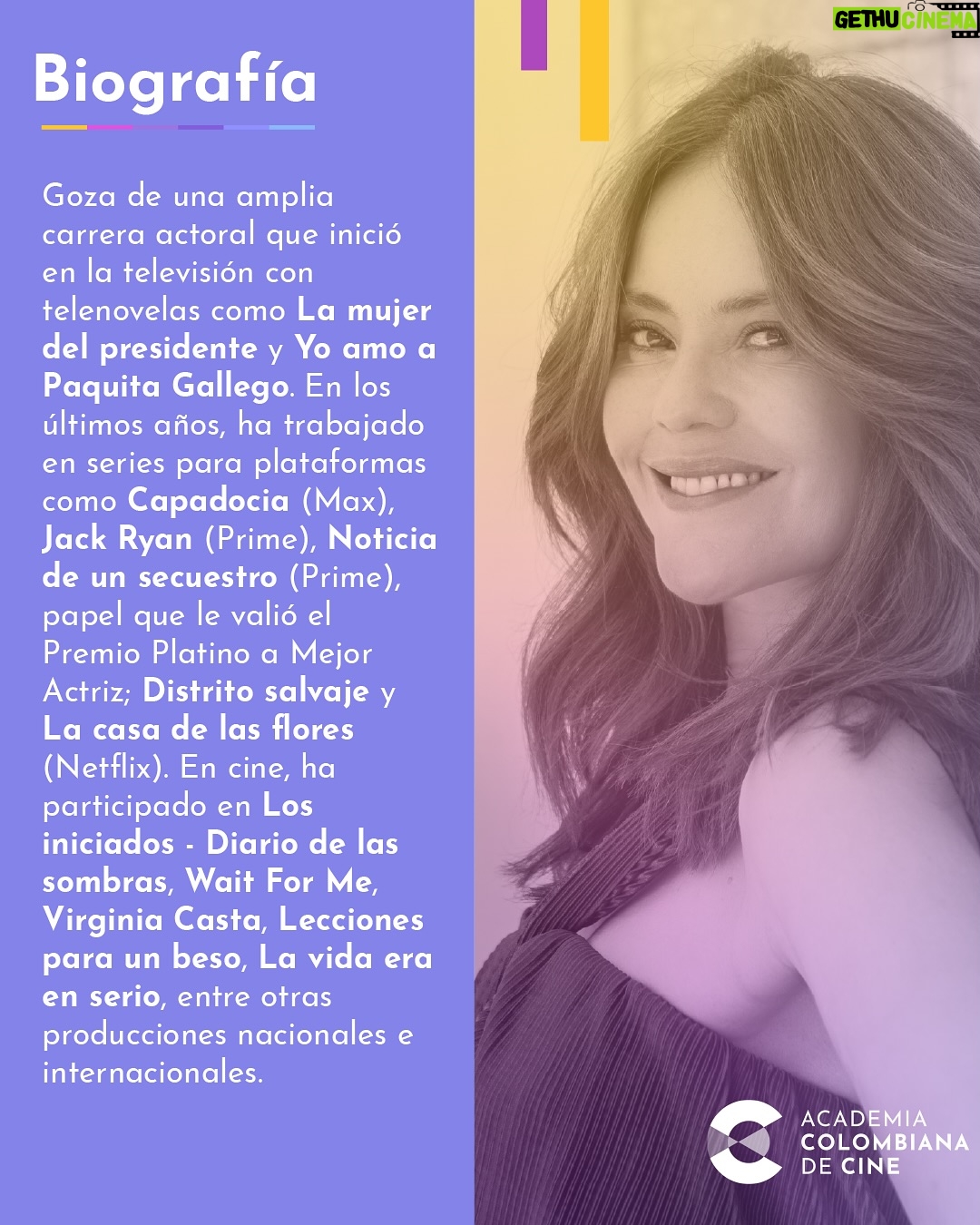 Cristina Umaña - 3.2K Likes - 🎉 ¡Cristina Umaña (@lacrispetica), NUEVA PRESIDENTA de la Academia Colombiana de Cine! 🎉

🎥 La actriz, con una trayectoria impecable en televisión, cine, plataformas digitales y teatro, asume este nuevo rol al frente de la nueva junta directiva de la Academia. 

“La presencia de lo femenino en la forma de hacer cine es una muestra de la transformación que se da al interior de la sociedad, en la que las mujeres tenemos un mayor campo de decisión y de acción...”

📺 La recordamos por novelas icónicas como La mujer del presidente y Yo amo a Paquita Gallego. Más recientemente brilló en Noticia de un secuestro (Prime), papel que le valió un Premio Platino, y en series como Distrito salvaje y La casa de las flores (Netflix) 🌺

🎞️ En cine, hemos disfrutado de su trabajo en Los iniciados - Diario de las sombras, Wait For Me, Virginia Casta, entre otras. 

🔗 Para más información, visite: https://bit.ly/JuntaDirectivaACACC (Enlace en la biografía)

#AcademiaColombianaDeCine #CineColombiano #NuevaJuntaDirectiva