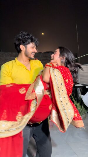 Damini Chauhan Instagram - Happy karvachauth ❤️
@amanrajbhar_7 🧿