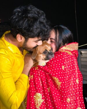 Damini Chauhan Instagram - Happy KarvaChauth ❤️
@amanrajbhar_7 🧿
#couplegoals
#karvachauth
#instagram
