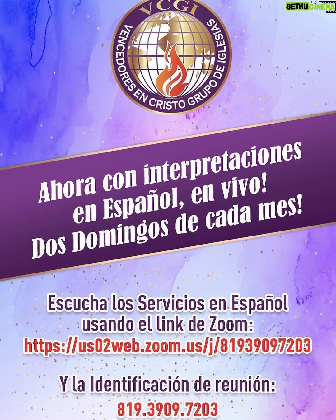 Dayana Mendoza - 25.4K Likes - @overcomersdeliverancenetwork Vencedores en Cristo Grupo de Iglesias servicios en Español, en vivo! Podrán conectarse desde cualquier parte del mundo usando el link de Zoom:
https://us02web.zoom.us/j/81939097203
Link en mi perfil 

Y la Identificación de reunión: 
819 3909 7203
 
A partir de este Domingo 29 de Mayo, 11:00 AM Hora del Este 

Para la Gloria del Señor ! 🙌🏼✝️🙏🏼