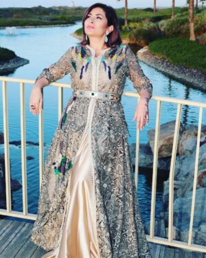 Deema Bayyaa Instagram - TB @mazaganbeachresort 
Best vacation ever with my hubby @alhelo12 ❤️🇲🇦✈️
Koftan by the talented Morocan designer @zahrayaagoubi 
#deemabayyaa #morocco #vacation #love #peace