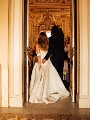 Delta Goodrem Instagram - And after the church bells rang, we entered a palace for a magical reception ⚜️ My darling @conilio.official created both gowns which were perfect for the celebrations. Only Con with his designs can make me feel like a princess but make sense of me entering the ballroom to ACDC’s Thunderstruck and being the last one to leave the dance floor in morning hours. Of course accompanied by diamond queen @antonjewellery 💎💛The joy of the day is a feeling i can’t explain! Thank you to all celebrating with us, for all the surprise performances, speeches and dance routines. Thank you Master Of Ceremonies to the stars @richardwilkins you are so special. @palazzoparisio the dream venue. @sarahyoungevents and @thisiswonderevents the dream teams. To musicians, staff, everyone working so hard -you created our favourite memories for a lifetime. Photography @mattporteous @becky_lee_brun Videography @willjackdp @aird_official 💯
